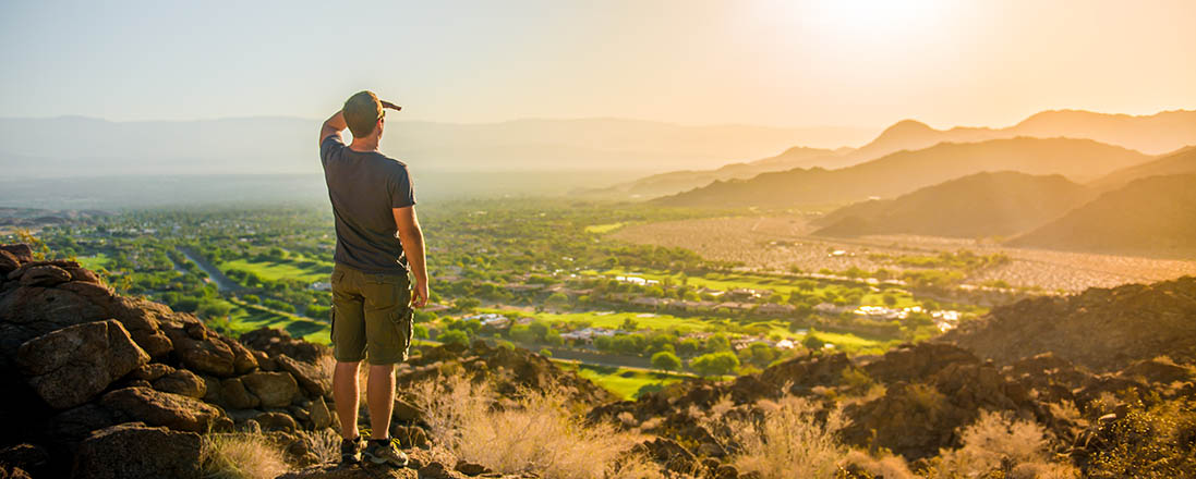 hiking mountain view