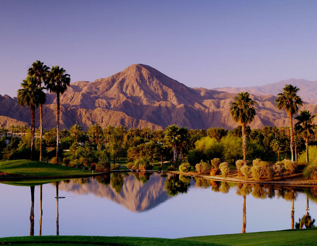 pond and mountain view