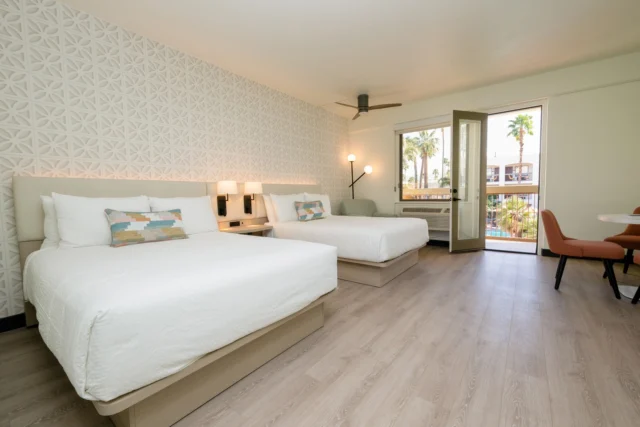Slow mornings, sunny skies, and Palm Springs views from your window. Sometimes staying in is the best part of the getaway. ☀️🌴