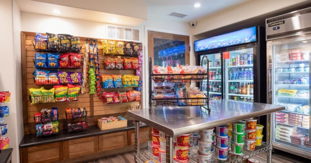 Hot weather calls for a cool escape. ☀️💦 Stop by our marketplace for refreshing drinks, snacks, and everything you need to make the most of a sunny day.